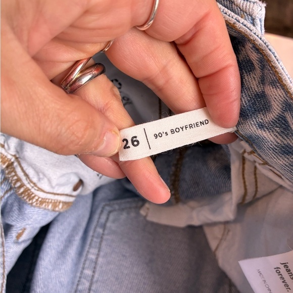 PAC Sun Women's color block Blue Denim 90s boyfriend Jeans - Picture 2 of 2